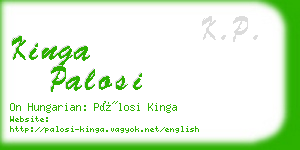 kinga palosi business card